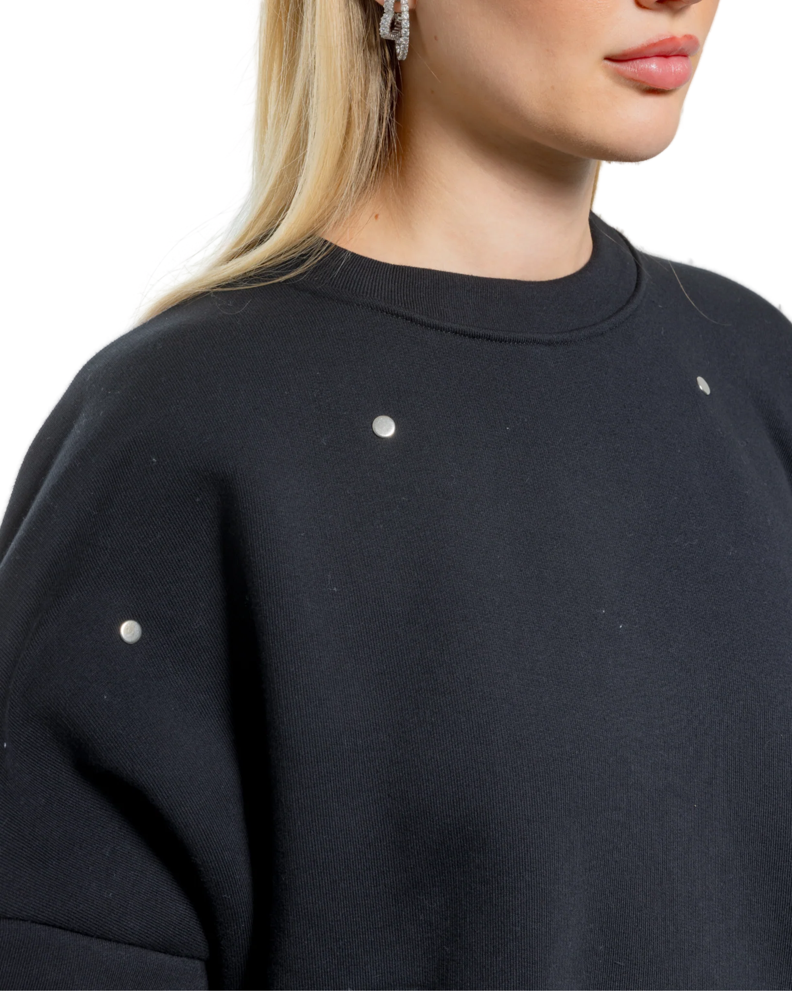 EVERGREEN LOOSE METAL RIVET CREWNECK - Image 4