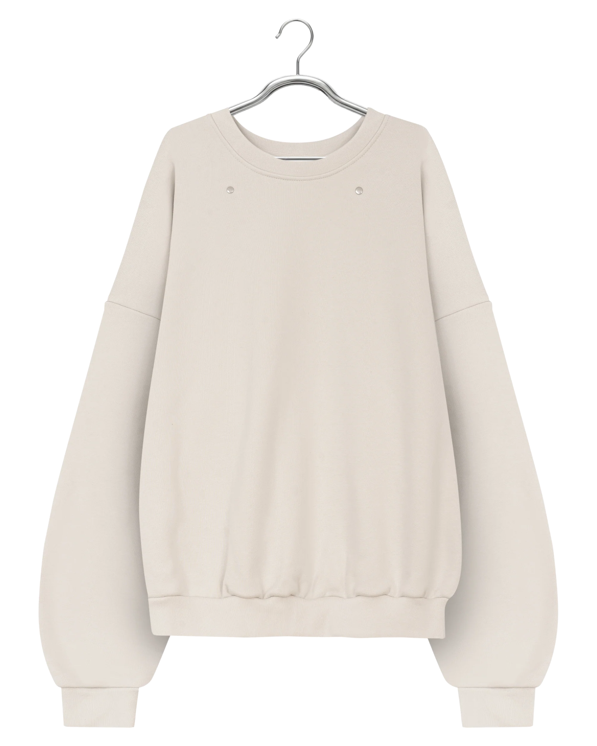 EVERGREEN LOOSE METAL RIVET CREWNECK