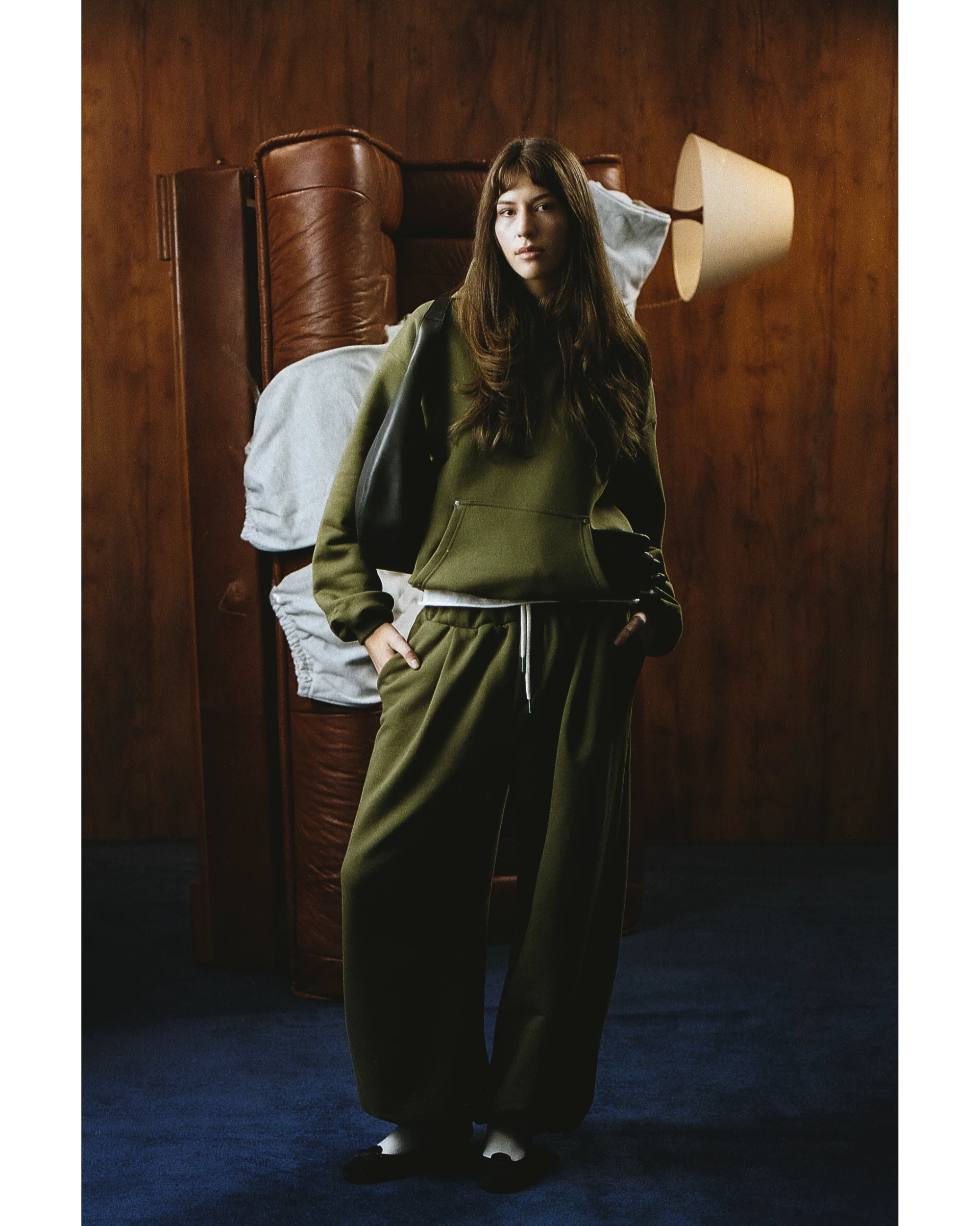 EVERGREEN WIDE LEG PLEATED SWEATPANTS - Image 4