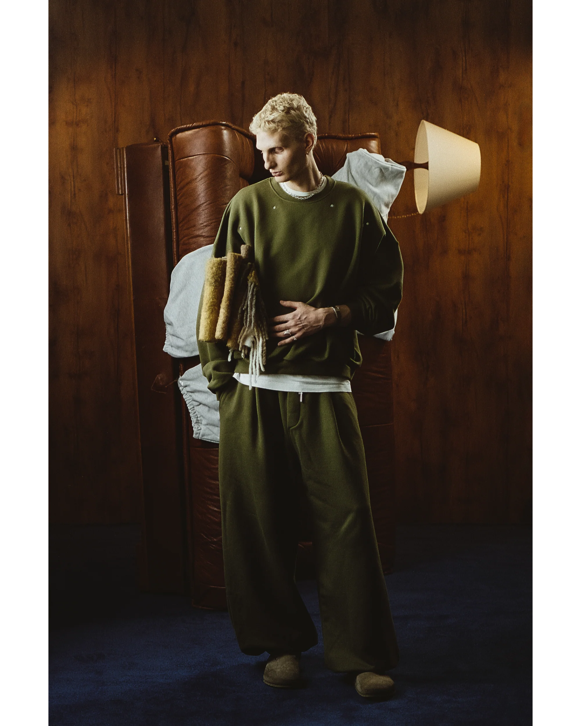 EVERGREEN WIDE LEG PLEATED SWEATPANTS - Image 5